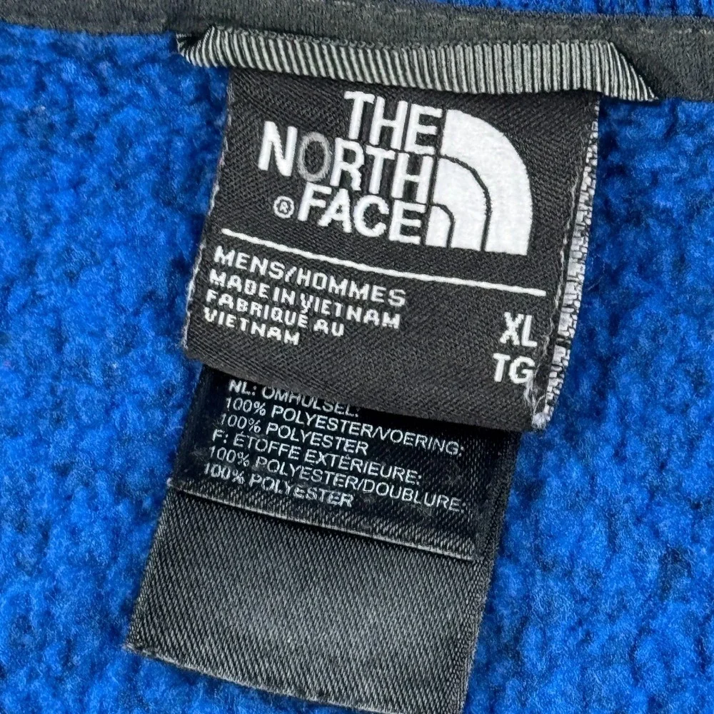 The North Face Sweater‎ Mens XL Blue  1/4 Zip Fleece Pullover Mock Neck Casual